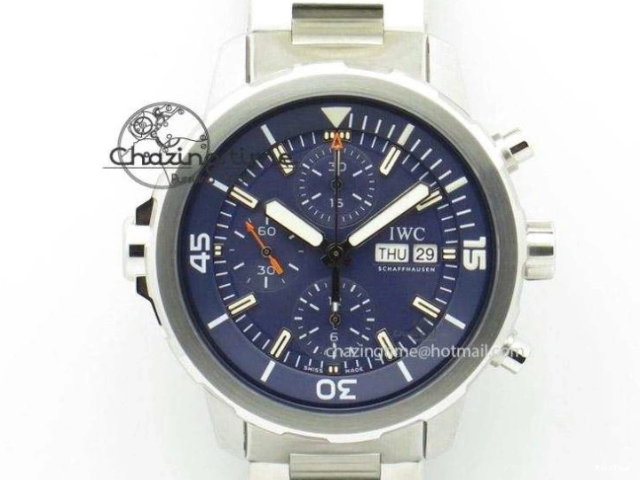 MIROTIME 0416 Attractive Aquatimer Chrono SS RSF 1:1 Best Edition Blue Dial on Blue Rubber Strap A 7056